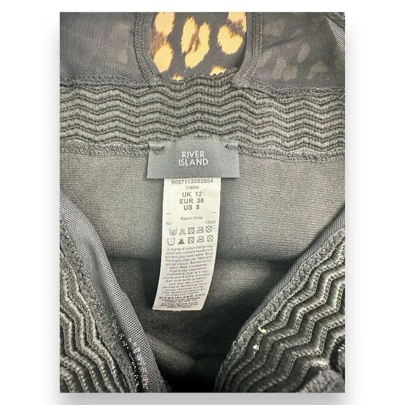 River Island - Womens Brown Animal Print Plunge One Piece Swimsuit - Picture 9 of 11